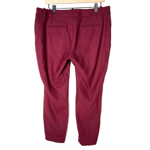 J. Crew wine red straight business casual Minnie dress pants size 12 B57 - Picture 5 of 5